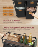 NEU Wäschesortierer mit Rädern und 4 abnehmbaren Taschen tintenschwarz