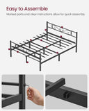 NEU Einzelbettgestell aus Metall 90 x 190 cm schwarz