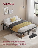 NEU Bettgestell 140 x 200 cm mit Aufbewahrungsregalen aus Metall