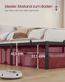 NEU Bettgestell 140 x 200 cm mit Aufbewahrungsregalen aus Metall