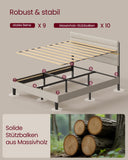 NEU Bettgestell gepolstert Kopfteil beige