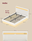 NEU Bettgestell 140x200cm LED schwebend weiß