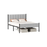 NEU Bettgestell 140 x 200 cm mit Latten grau