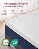 NEU Matratze 90 x 200 cm mit Gel-Memory mittelfest H3