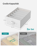 NEU 2er Set Kleiderschrank-Organizer mit 6 Fächern faltbar