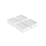 NEU 4er-Set Kleider-Organizer 6 Fächer faltbar 42 x 30 x 17 cm taubengrau