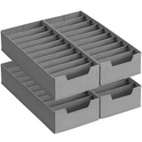 NEU 4er Set Unterwäsche-Organizer 50 x 22 x 10 cm taubengrau