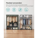 Neu Stoffschrank mit 2 Kleiderstangen Salbeigrün