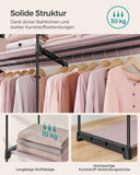 NEU Kleiderschrank mit 2 Kleiderstangen faltbar lavendellila 140 x 43 x 174 cm grau