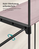 NEU Kleiderschrank mit 2 Kleiderstangen faltbar lavendellila 140 x 43 x 174 cm grau
