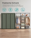 NEU Kleiderschrank Stoffschrank mit Kleiderstangen 150 x 45 x 175 cm grau