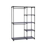 NEU offener Kleiderschrank selbsttragend vertikales Regal 112 x 43 x 165 cm schwarz