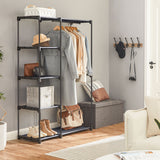 NEU offener Kleiderschrank selbsttragend vertikales Regal 112 x 43 x 165 cm schwarz