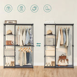 NEU offener Kleiderschrank selbsttragend vertikales Regal 112 x 43 x 165 cm schwarz