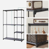 NEU offener Kleiderschrank selbsttragend vertikales Regal 112 x 43 x 165 cm schwarz