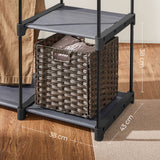 NEU offener Kleiderschrank selbsttragend vertikales Regal 112 x 43 x 165 cm schwarz