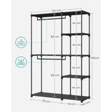 NEU Kleiderschrank faltbar 112 cm schwarz
