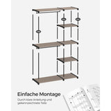 Neu Kleiderschrank mit Kleiderstange Taupe