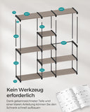 NEU freistehende Garderobe mit Kleiderstangen taupe 43 x 182 x 182 cm schwarz