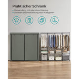 Neu Stoffschrank 45 x 17x 167 cm Grün