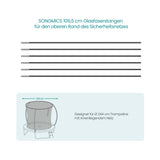 NEU 6 Glasfaserstangen 106,5 cm oberer Rand
