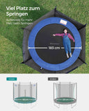 NEU Trampolin Ø 183 cm mit Netz für Garten blau