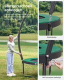 NEU Trampolin Ø 244 cm mit innenliegendem Netz schwarz-dunkelgrün