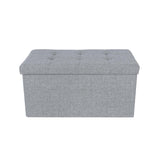 NEU Sitzbank 76 cm belastbar 300 kg leinen-lichtgrau