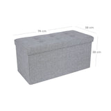 NEU Sitzbank 76 cm belastbar 300 kg leinen-lichtgrau