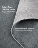 NEU Teppich 200 x 290 cm rutschfest maschinenwaschbar grau