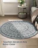 NEU Teppich rund 120 cm anthrazitgrau