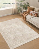 NEU Teppich 140 x 200 cm flauschig beige