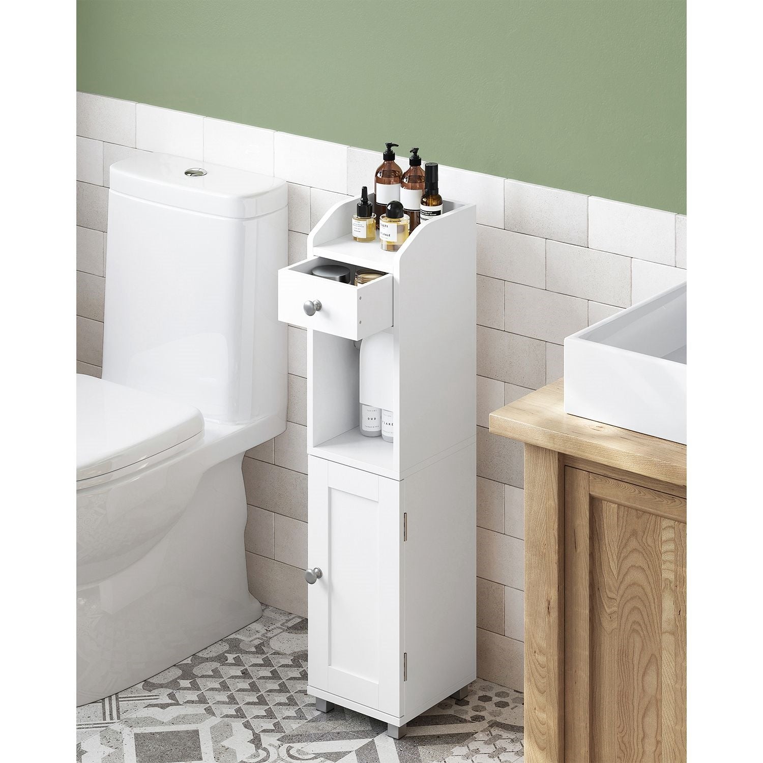 Toilettenschrank Weiß –