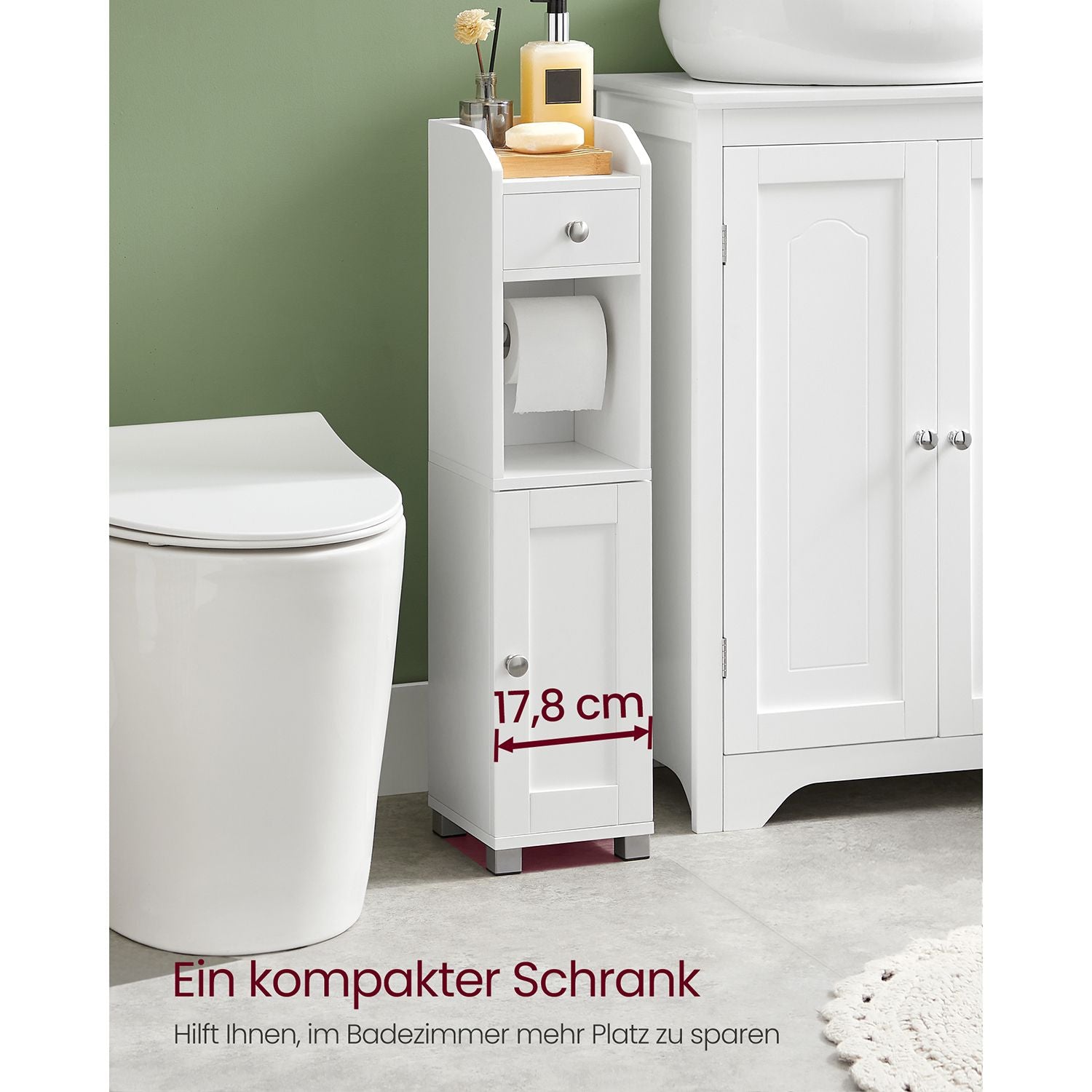 Toilettenschrank Weiß –