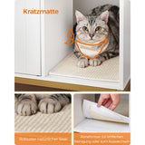 Neu Katzenklo-Schrank Weiß-Goldfarben