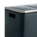 Mülleimer Mülltrennsystem 3 x 18 L Schwarz-Grau