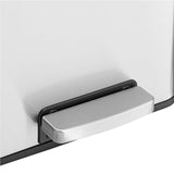 Mülleimer Mülltrennsystem 2 x 24 L Schwarz-Silbern