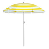 Sonnenschirm Ø 160 cm Gelb-Weiß
