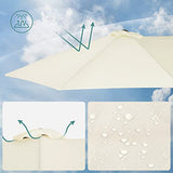 Sonnenschirm 460 x 270 cm Beige