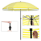 Sonnenschirm Ø 160 cm Gelb-Weiß