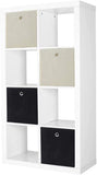 6er-Set Aufbewahrungsbox Faltbox 30 x 30 x 30 cm Schwarz