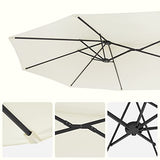 Sonnenschirm 460 x 270 cm Beige