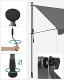 Klemmmarkise 3 x 1,3 m Grau