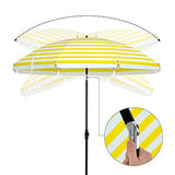 Sonnenschirm Ø 160 cm Gelb-Weiß