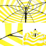 Sonnenschirm Ø 160 cm Gelb-Weiß