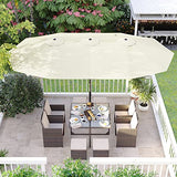 Sonnenschirm 460 x 270 cm Beige