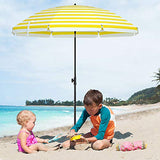 Sonnenschirm Ø 160 cm Gelb-Weiß