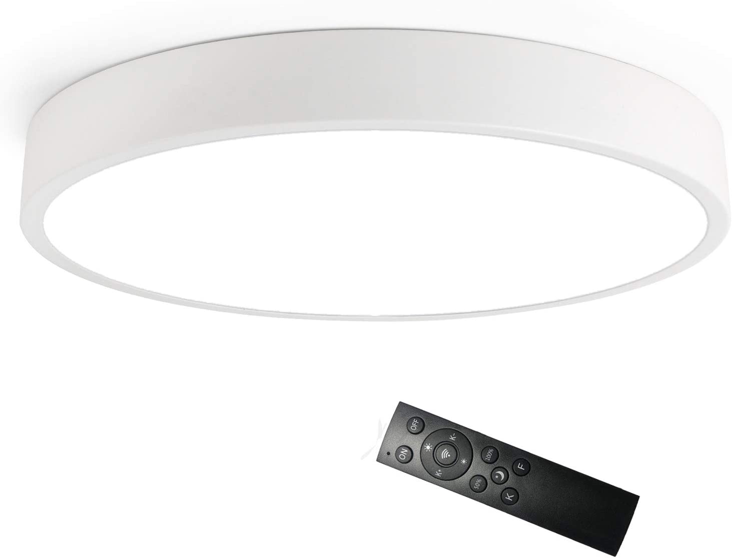 LED Deckenlampe mit Fernbedienung 30 x 5 cm Weiß