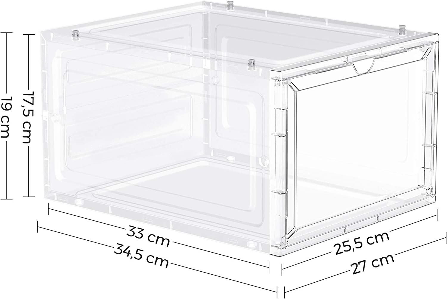 12er-Set Schuhbox Schuhorganizer 27 x 34,5 x 19 cm