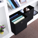6er-Set Aufbewahrungsbox Faltbox 30 x 30 x 30 cm Schwarz
